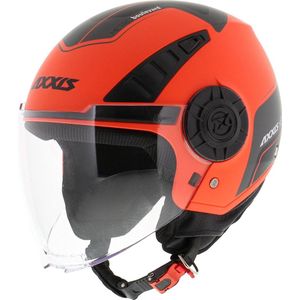 Axxis Metro jethelm Boulevard mat fluor oranje L - Scooterhelm / Brommerhelm