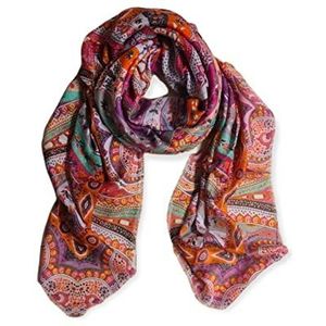 Marco Pascali Fuchsias Pashmina sjaal in geschenkdoos voor dames, veelkleurige print, 140x140cm