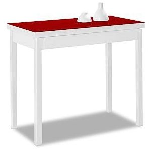 ASTIMESA Boek type keukentafel, rood, 80 x 40 cm tot 80 x 80 cm