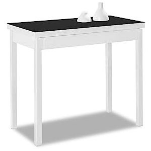 ASTIMESA Boek type keukentafel, zwart, 80 x 40 cm tot 80 x 80 cm