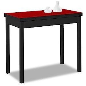 ASTIMESA Boek type keukentafel, rood, 80 x 40 cm tot 80 x 80 cm