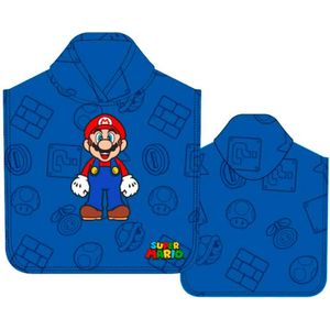 FACTORY CR Unisex Kids 2023MAR013 Sonic-Microfiber Poncho, Zwembad Handdoek, Kinderen Print, 50x100, Kleur, kleur, Kleur