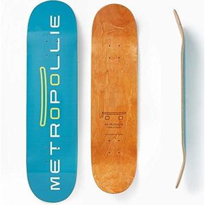 Metropollie Skateboard, blauw, skateboard voor kinderen, jongeren, volwassenen, 7-laags, 100% Canadees esdoornhout