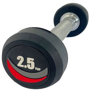 Pro Style ronde rubber halters fitnessdigital - 2.5kg Rood