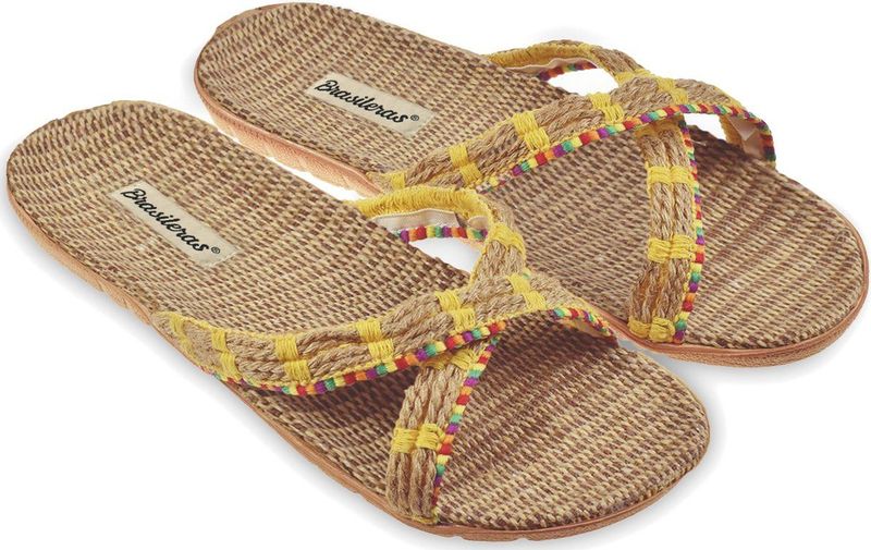 Brasileras - Amelia - Sandalen - Zwart - Linnen - Antislip EVA-zool