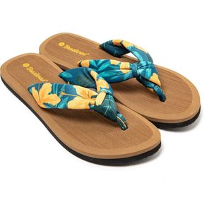 Brasileras - Hibiscus Nudo - Slippers - Zwart - Stof/Rubber