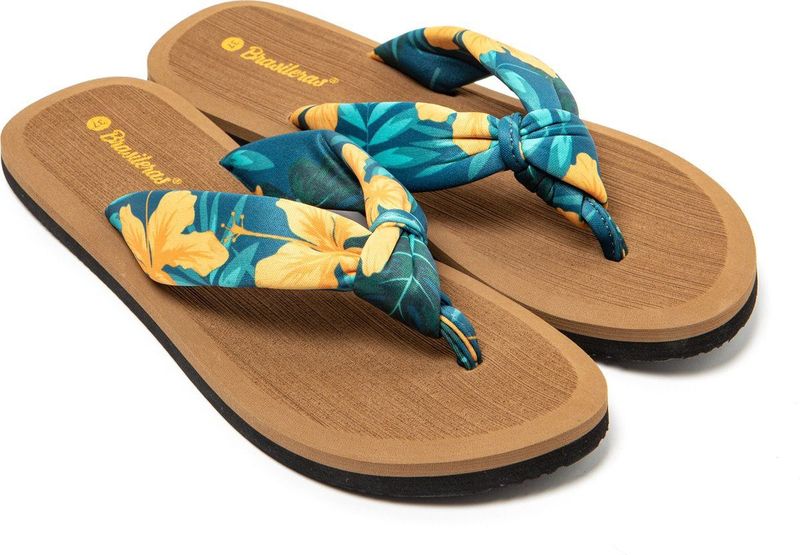 Brasileras - Hibiscus Nudo - Slippers - Multi - Stof/Rubber