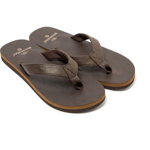 Brasileras - Leder Slippers - Strand- en Zwembadslippers - Bruin - Lichtgewicht