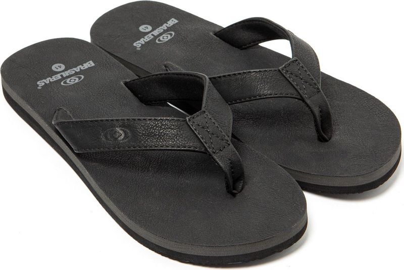 Brasileras - Slippers - Zwart - Leder
