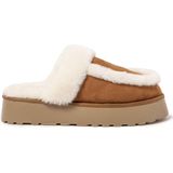 Nuvola - Alaska Pantoffels - Chestnut - Synthetisch Fluweel - Antislipzool