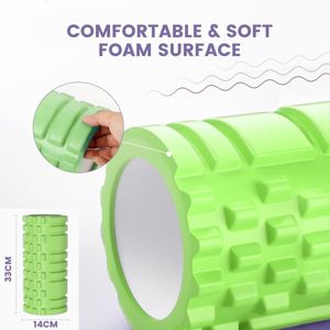 Foam Roller Fasciarol - Schuimrubber rol - Fitness Massagerol voor Triggerpoint-Massage in Rug, Nek, Benen Tijdens de Fasciatraining met de Gymnastiekrol voor Mannen en Vrouwen