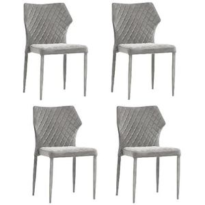 Shiito | Set van 4 stoelen van Alvi | elegantie en comfort voor uw huis | bekleding in grijs