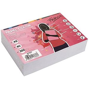 Verpakking met 500 vellen, wit, formaat A5 80 g.