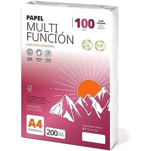 A4-vellen 100 g 200 vellen multifunctioneel papier voor printers, laserprinters en inkjetprinters, kopieerapparaat voor kantoor, schoolbenodigdheden, verpakking met folie, 100 g, 200 uur