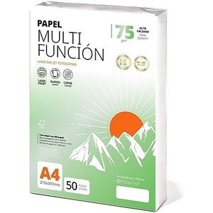 A4-vellen 75 g, 50 vellen, multifunctioneel papier voor printer, folie voor laser- en inkjetprinters, kopieerapparaat voor kantoor, schoolbenodigdheden, verpakking met folie, 75 g, 50 uur