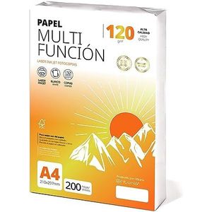 A4-vellen 120 g, 200 vel, multifunctioneel papier voor printers, laserprinters en inkjetprinters, kopieerapparaat voor kantoor, schoolbenodigdheden, verpakking met folie, 120 g, 200 uur