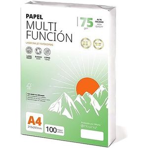 75 g, 100 vel, A4-vellen multifunctioneel papier voor printers, laserprinters en inkjetprinters, kopieerapparaat voor kantoor, schoolbenodigdheden, verpakking met folie, 75 g, 100 uur