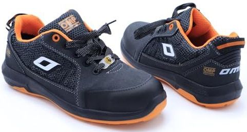 Omp - OMPS90014820 - Veiligheids- en Brandwerende Schoenen - Grijs Oranje - Metaalvrij