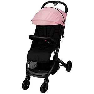 Interbaby kinderwagen | kinderwagen voor baby's tot 48 maanden of 22 kg | snelklapknop, dempers, verwisselbare XXL-kap, kinderwagen Minimum Plus Space roze