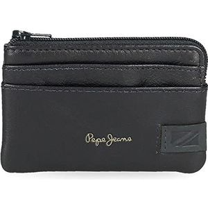 Pepe Jeans Strandportemonnee, blauw, 11 x 7 x 1,5 cm, leer, Rosa Roja, portemonnee