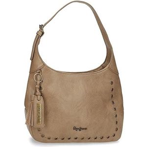 Pepe Jeans Camper Schoudertas, beige, 27,5 x 19 x 4 cm, kunstleer, beige, schoudertas, Beige, Schoudertas