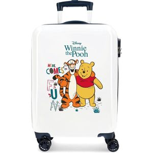 Disney Winnie The Pooh cabinetrolley, wit, 38 x 55 x 20 cm, hard plastic, zijdelingse combinatiesluiting, 34 l, 2 kg, 4 wielen