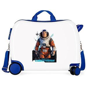 Disney Lightyear kinderkoffer, wit, 50 x 39 x 20 cm, hard plastic, zijdelingse combinatiesluiting, 34 l, 1,8 kg, 4 wielen