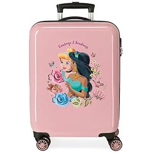 Disney Prinsessen Handkoffer, roze, 38 x 55 x 20 cm, harde kunststof, zijcombinatiesluiting, 34 l, 2 kg, 4 wielen, roze, cabinekoffer, Roze, Cabinekoffer