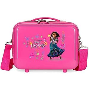 Disney Encanto Toilettas, aanpasbaar, met schoudertas, roze, 29 x 21 x 15 cm, stijf, ABS 9,14 l