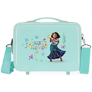 Disney Encanto Verstelbare toilettas met schoudertas, roze, 29 x 21 x 15 cm, stijf ABS, 9,14 l, roze, reistoilettas, Roze, Toilettas voor op reis