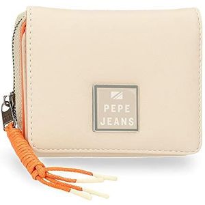 Pepe Jeans Bea Kunstlederen portemonnee met portemonnee beige 10 x 8 x 3 cm beige One Size portemonnee, Beige, Portemonnee