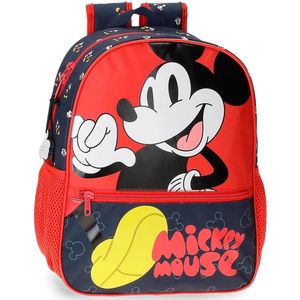 Disney Mickey Mouse Fashion schoolrugzak, meerkleurig, 27 x 33 x 11 cm, microvezel 9,8 l, 50 hojas, schoolrugzak