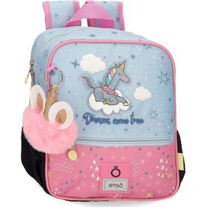 Enso - Dreams Come True - Kinderrugzak - Lichtblauw - Roze - Eenhoorn