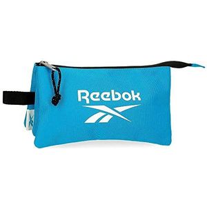 Reebok Boston pennenetui, drievoudig, blauw, 22 x 12 x 5 cm, polyester, Blauw, Estuche Triple, Drievoudig etui