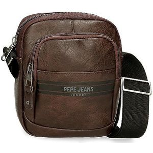 Pepe Jeans Horley Bagage- schoudertas voor heren, Bruin, Eén maat, Kleine schoudertas