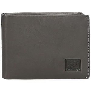 Pepe Jeans Marshal Horizontale portemonnee met portemonnee grijs, 11 x 8 x 1 cm leer, Grijs, Eén maat, Horizontale portemonnee met portemonnee