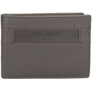 Pepe Jeans Checkbox Koeienleer portemonnees en portemonnee zwart, bruin, blauw en grijs, Talla única, Checkbox portemonnee
