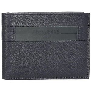 Pepe Jeans Checkbox Portefeuille horizontal avec porte-monnaie, taille unique, bleu, Talla única, Portefeuille horizontal avec porte-monnaie