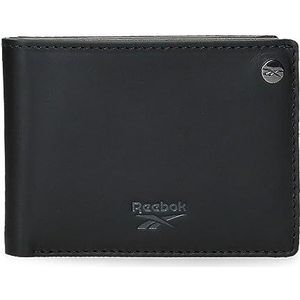 Reebok Switch Horizontale portemonnee met portemonnee, zwart, 11 x 8 x 1 cm, leer, Zwart, Eén maat, Horizontale portemonnee met portemonnee