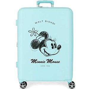 Disney Minnie You Are Magic koffer, middelgroot, blauw, 48 x 70 x 26 cm, robuust, ABS-kunststof, geïntegreerde TSA-sluiting 88 l, 3, Are Magic, Eén maat, Middelgrote koffer