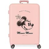 Disney Minnie You Are Magic koffer, middelgroot, nude, 48 x 70 x 26 cm, robuust, ABS-kunststof, geïntegreerde TSA-sluiting, 88 l, 3,98 kg, 4 dubbele wielen, Roze, Eén maat, Middelgrote koffer