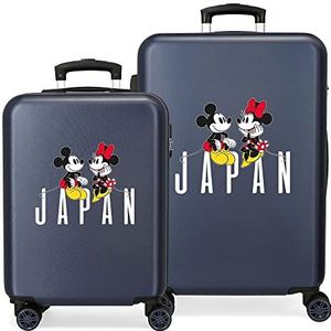 Disney Mickey & Minnie Trip To... kofferset, eenheidsmaat, Blauw, kofferset