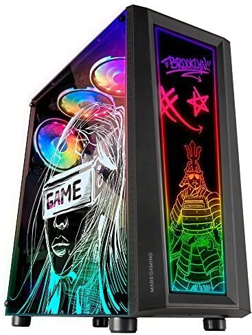 Mars Gaming - MC-ART - Gaming PC Case - Zwart - Gehard Glas - ARGB Verlichting