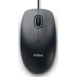Nilox - MOUSB1003 - Muis - Zwart - Bedraad - 1600 DPI