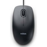 Nilox - MOUSB1003 - Muis - Zwart - Bedraad - 1600 DPI