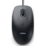 Nilox - MOUSB1003 - Muis - Zwart - Bedraad - 1600 DPI