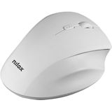 Nilox - Draadloos Ergonomisch Toetsenbord - Wit - Inclusief Draadloze Muis