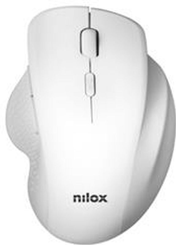 Nilox - Draadloos Ergonomisch Toetsenbord - Wit - Inclusief Draadloze Muis