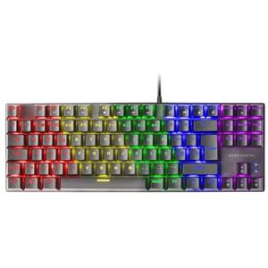 Mars Gaming MK80 Zwart, Mechanisch Gaming Toetsenbord TKL FRGB, Antighosting, Switch Mechanische Blaw, Portugees Taal