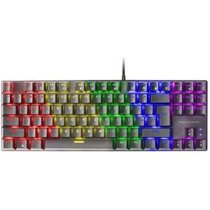Mars Gaming MK80RUS MK80 Zwart Mechanisch Gaming Toetsenbord TKL FRGB Antighosting Switch Mechanische Red US Taal